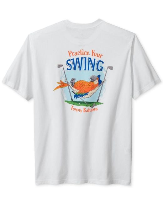 Tommy Bahama White Practice Your Swing Short Sleeve T-shirt for men