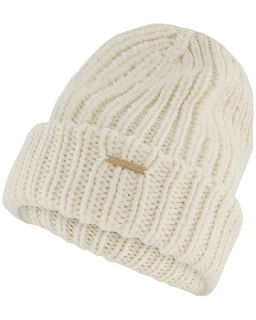 Michael Kors White Michael Diamond Cuff Beanie