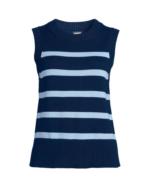 Lands' End Blue Drifter Cable Stitch Sweater