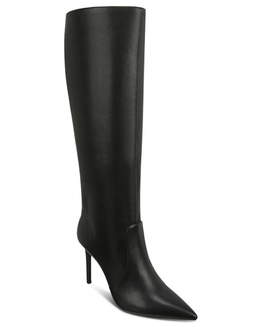INC International Concepts Black Havannah Wide Calf Knee High Stovepipe Dress Boots