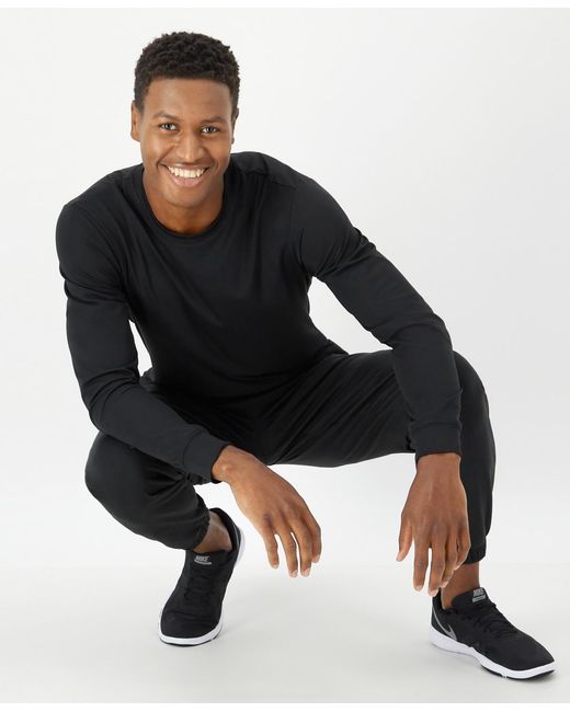 Hanes Black Moves Performance Long Sleeve Tee for men