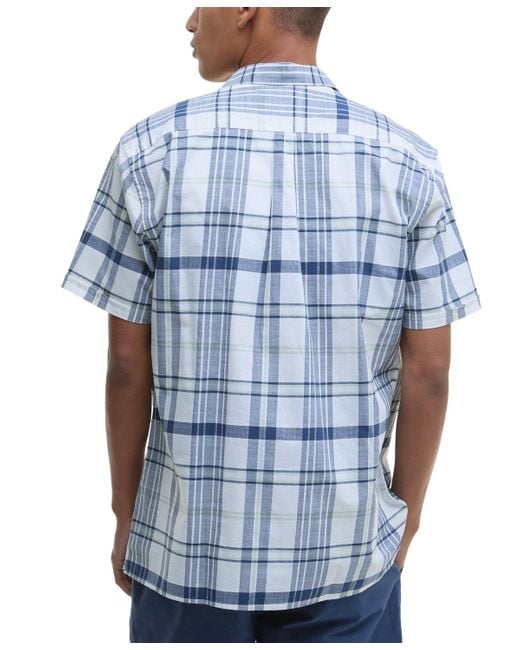 Barbour Blue Grassbeach Plaid Shirt for men