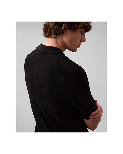 Calvin Klein Black Short Sleeve Tech Knit Polo for men