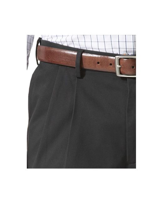 men's comfort relaxed pleated cuffed fit khaki stretch pants d5