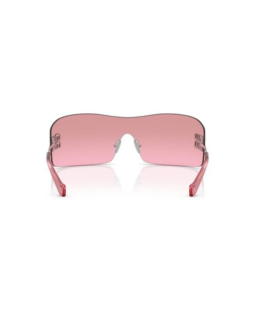 Miu Miu Pink Rectangle Sunglasses