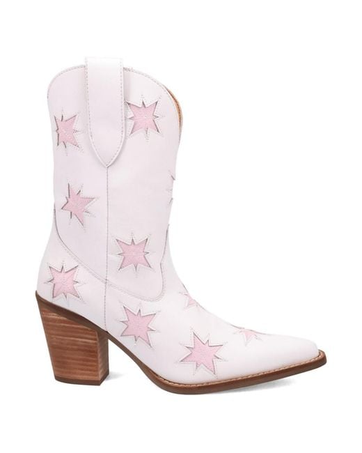 Dingo White Starburst Leather Boot