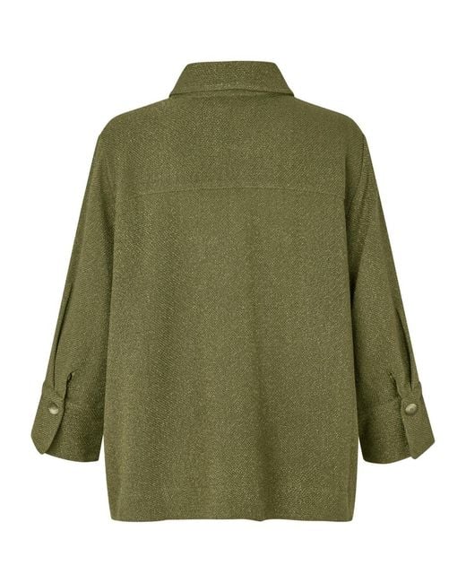 Masai Green Button-down Shacket
