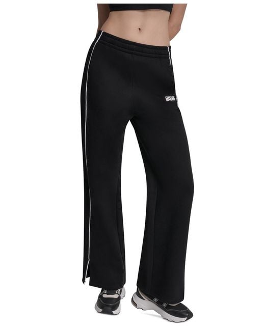 DKNY Black Hd Logo Piped Track Pants
