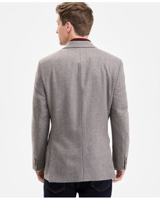 Tommy Hilfiger Gray Modern-fit Wool-blend Sport Coat for men