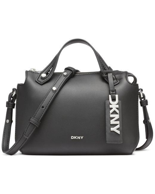 DKNY Black Louisa Mini Logo Charm Satchel