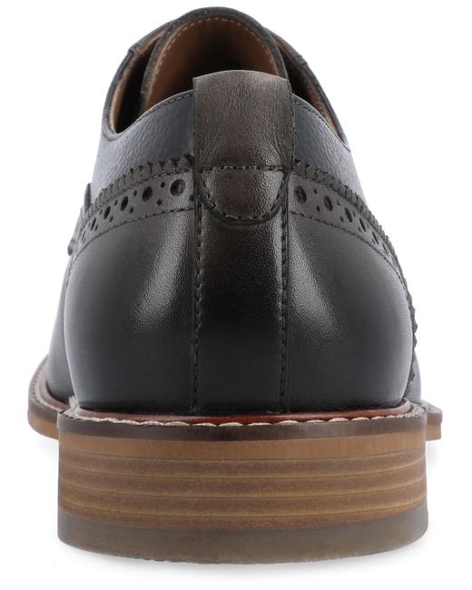 Thomas & Vine Brown Clayton Plain Toe Brogue Derby Shoe for men