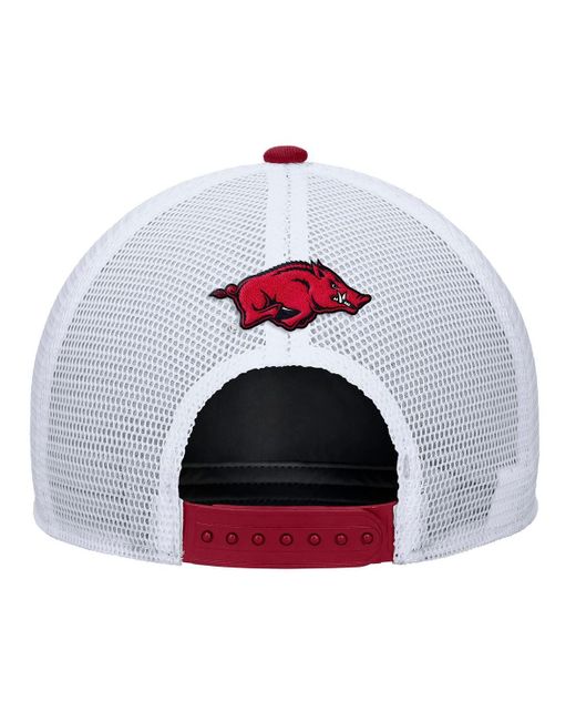 Nike Red Arkansas Razorbacks 2025 On-field Rise Trucker Performance Adjustable Hat for men