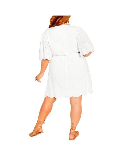 City Chic White Plus Size Aria Dress