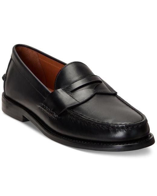Polo Ralph Lauren Black Alston Leather Penny Loafers for men