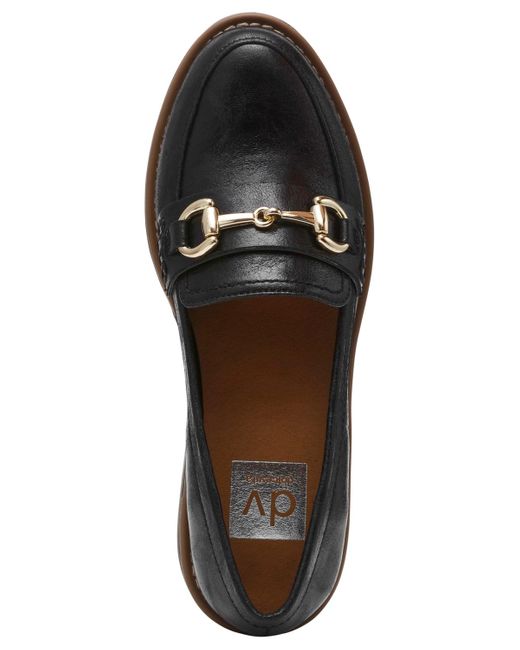 DV by Dolce Vita Brown Celeste Tailored Hardware Chain Lug Sole Loafers