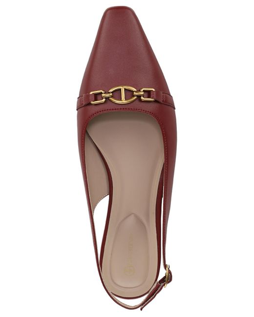 Giani Bernini Red Ginna Snip Toe Slingback Flats