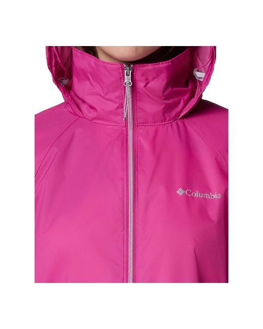 Columbia Pink Switchback Iv Hooded Packable Jacket