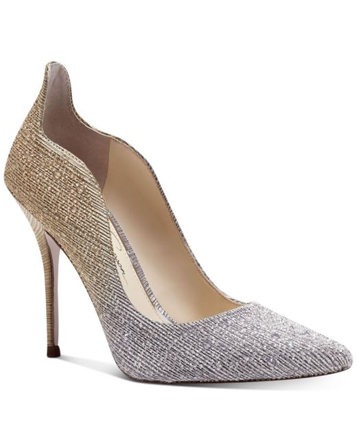 Jessica Simpson Wayva Embellished Bedazzled Pumps in Metallic Lyst