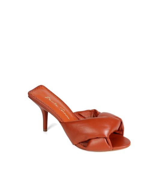 Paula Torres Shoes Bali Puffy Mule in Red | Lyst