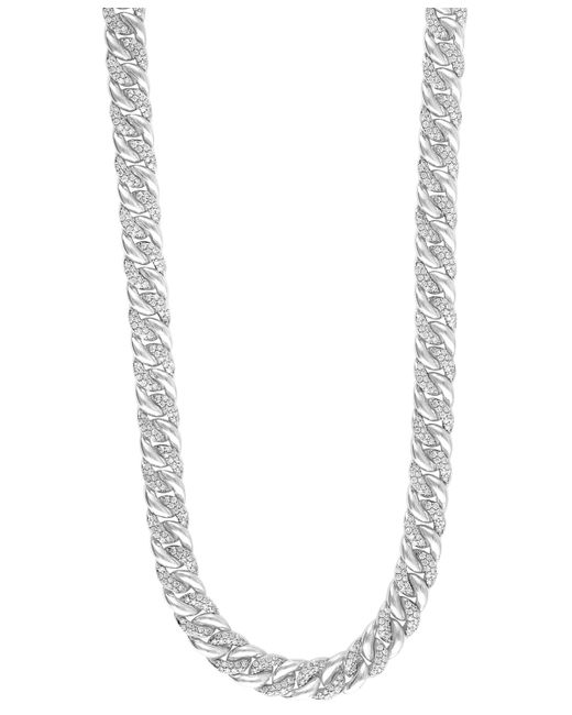 Macy's White Diamond Curb Link Chain 22" Statement Necklace (5 Ct. T.w. for men