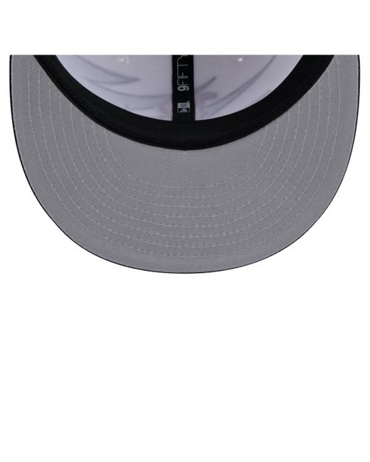 KTZ Blue Navy/white Boston Red Sox jagged 9fifty Snapback Hat for men