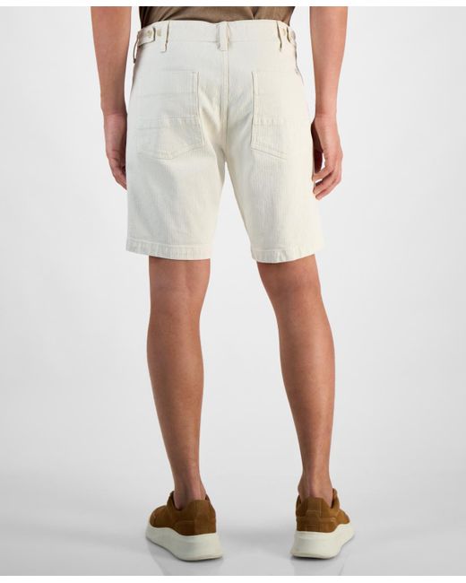 Guess Natural Herringbone Utility Shorts for men