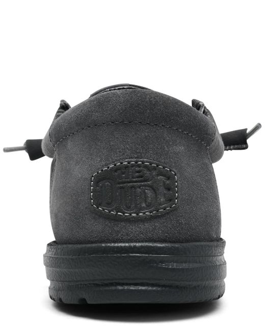 HeyDude Black Wally Stretch Canvas Slip-on Casual Moccasin Sneakers From Finish Line for men