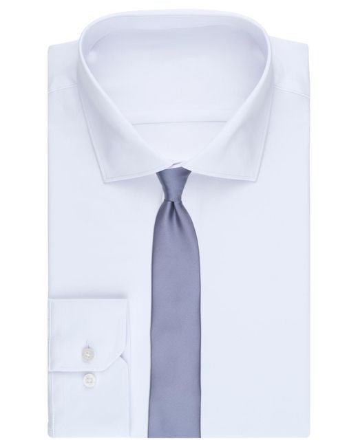 Alfani Blue Solid Texture Slim Tie for men