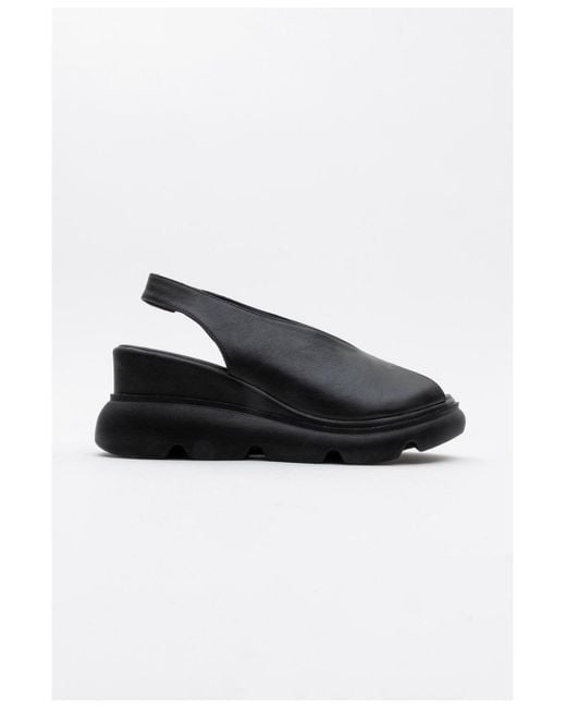 Forever & Always Shoes Black Sam Leather Platform Sandal ()