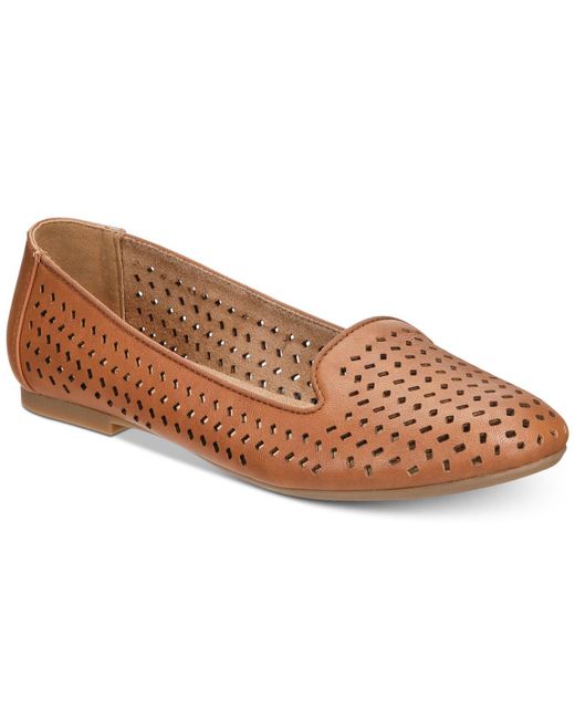 Style & Co. Brown Alyson Slip-on Loafer Flats