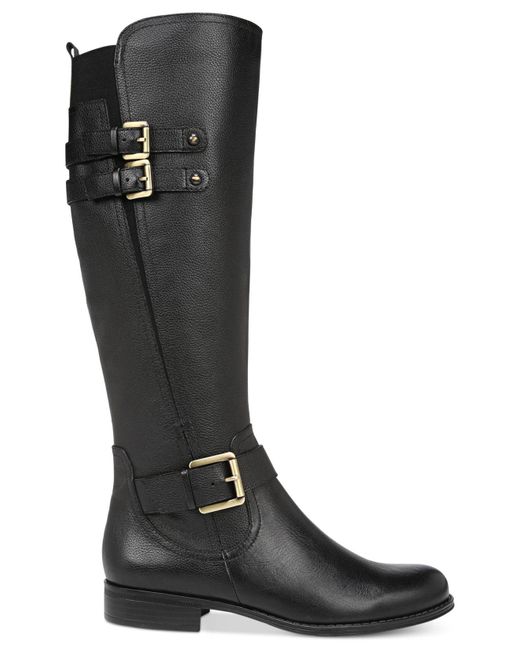 naturalizer black riding boots