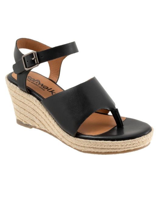 Softwalk® Black Hilo Sandal