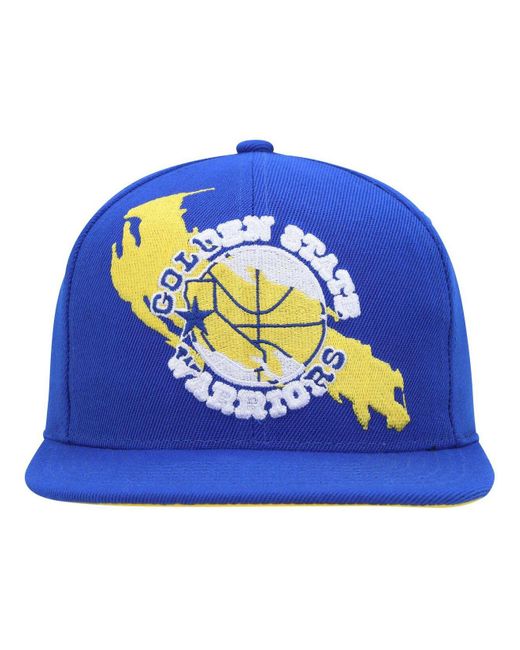 Men's Mitchell & Ness Royal Golden State Warriors 50th Anniversary Snapback  Hat