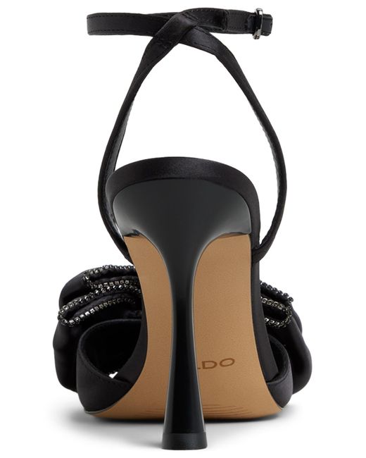 ALDO Black Tinsel Two-piece Square Toe Dress Sandals