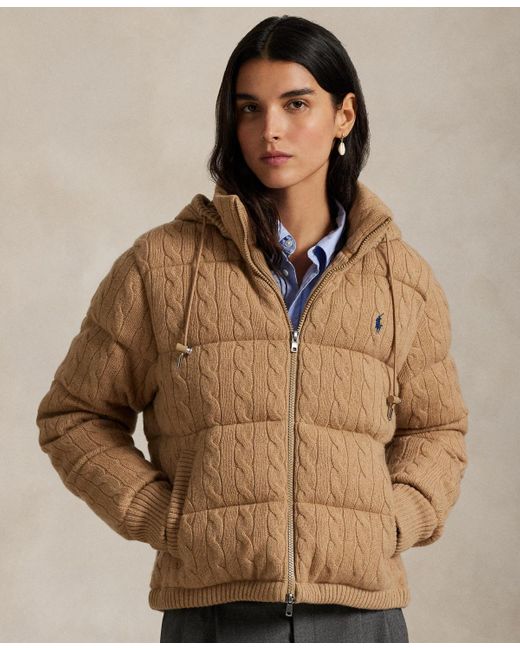 Polo Ralph Lauren Brown Hooded Quilt Jacket