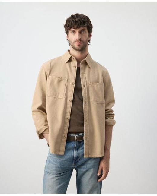 Mango Natural Pockets Overshirt for men