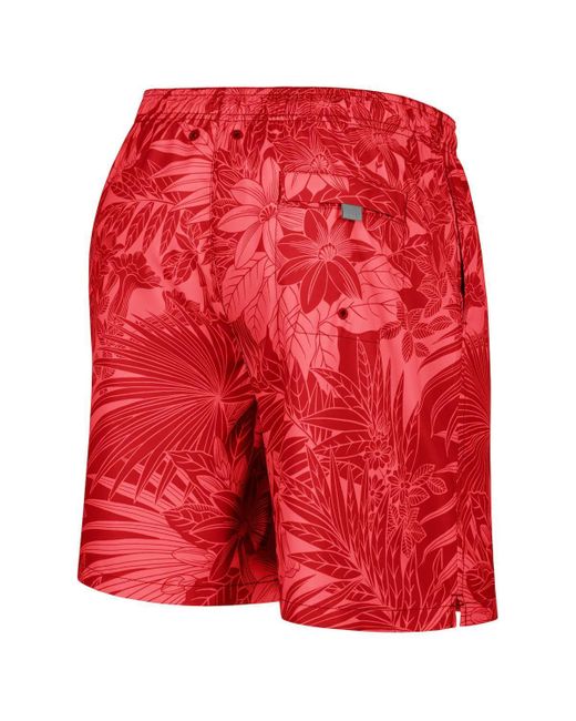 Tommy Bahama Red San Francisco 49ers Santiago Palms Board Shorts for men