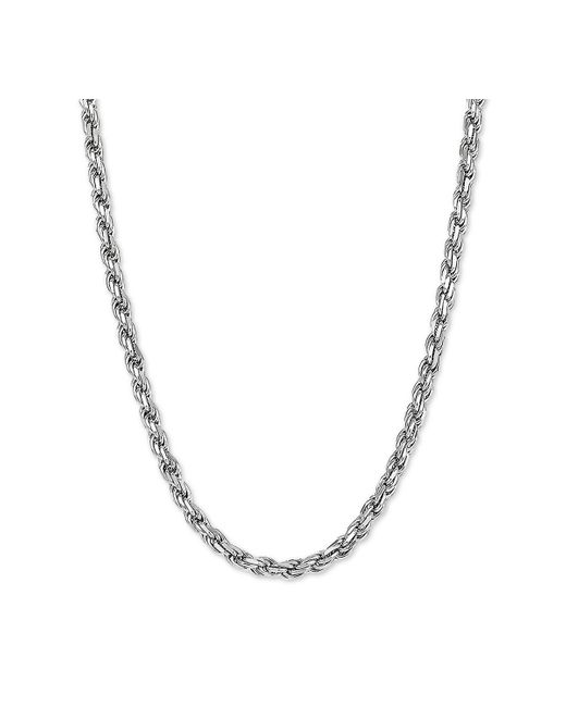 Macy's Metallic Rope Link 24" Chain Necklace for men
