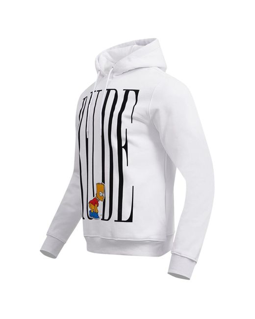 FREEZE MAX White The Simpsons Bart Simpson Eat My Shorts Pullover Hoodie for men