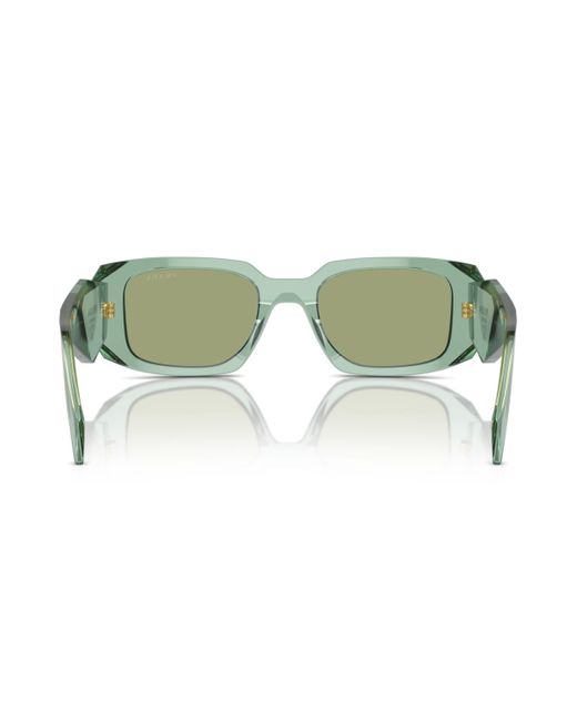 Prada Green Symbole Rectangular Sunglasses