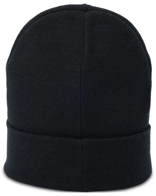 Tommy Hilfiger Black Flag Embroidery Double Cuff Beanie for men
