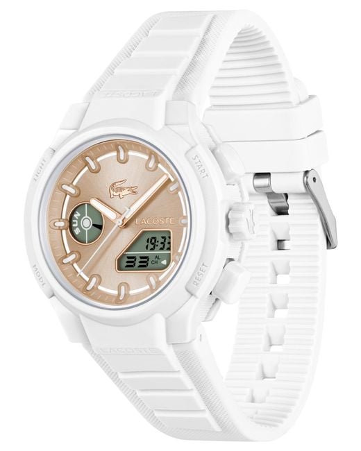Lacoste White Lc33 Silicone Strap Watch
