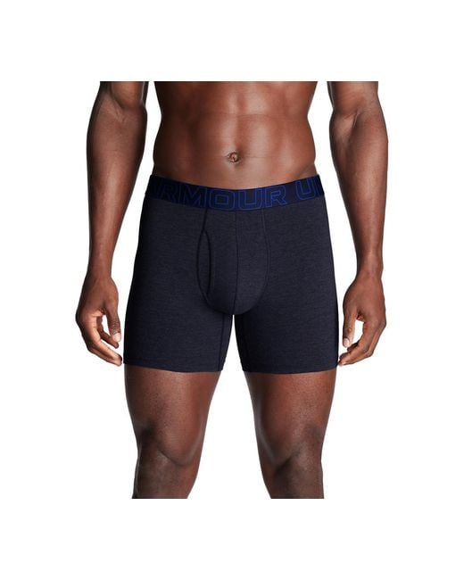 Under Armour Blue 3-pack Performance Solid 6" Boxer Briefs for men