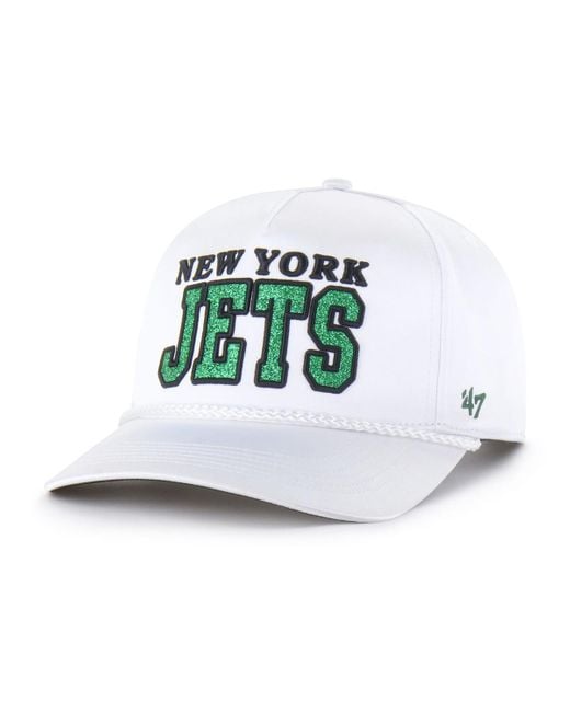 '47 White New York Jets Outspoken Hitch Adjustable Hat