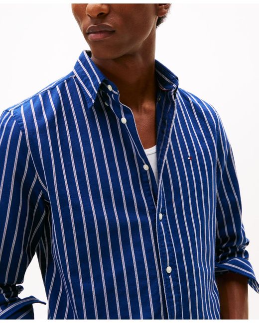 Tommy Hilfiger Blue Long Sleeve Oxford Regular Fit for men