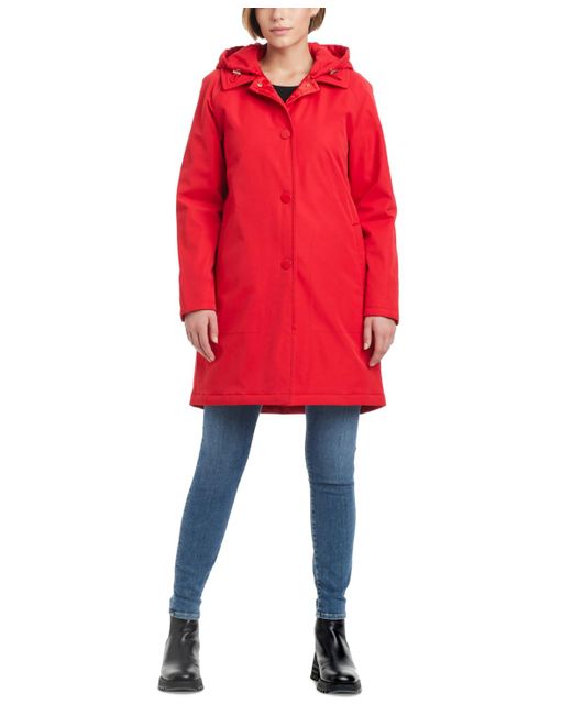 A line hooded raincoat discount