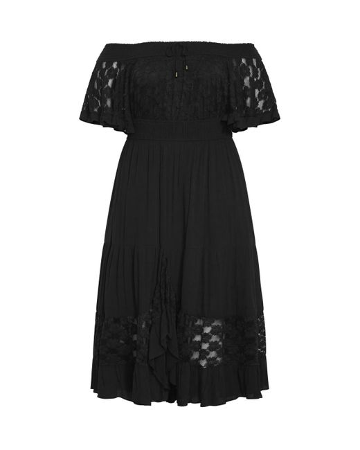 City Chic Black Plus Size Spellbound Dress