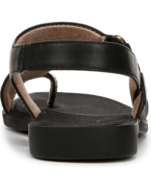 Naturalizer Black Freya Toe Loop Footbed Slingback Sandals