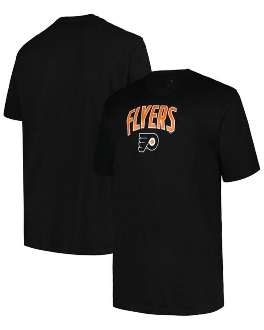 Profile Black Philadelphia Flyers Big Tall Arch Over Logo T-shirt for men