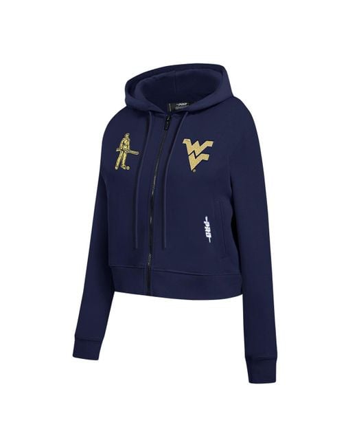 Pro Standard Blue West Virginia Mountaineers Game Day Sequin Full-zip Jacket